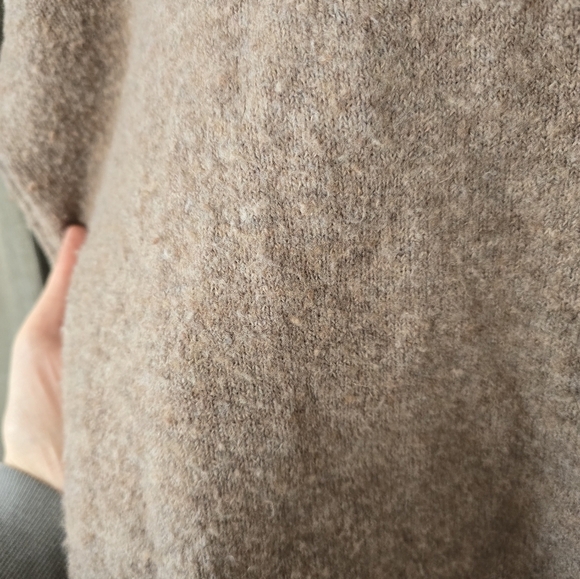 Cremieux Tan Alpaca Wool Oversized Crewneck Sweater Size S - Picture 4 of 4